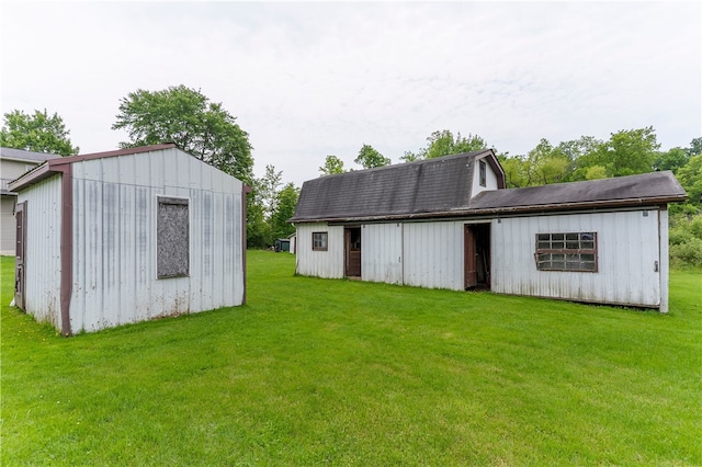 840 Sunol Rd, Deer Creek, PA 16314 - back of property with a lawn and an outdoor structure