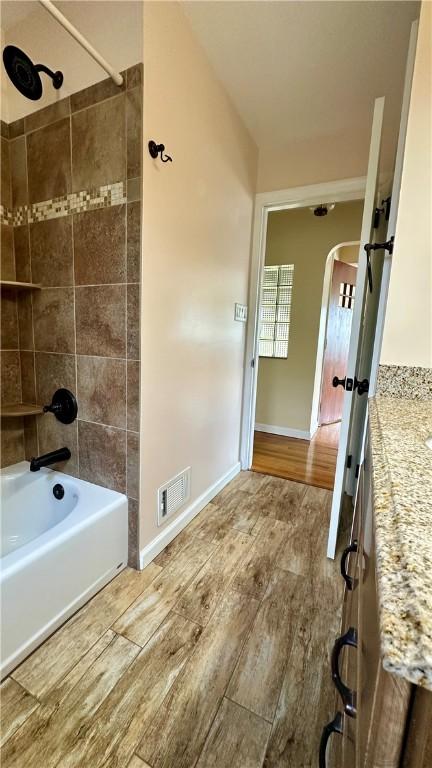 2231 Dellenbaugh Rd, Frazer, PA 15084 - full bathroom featuring wood finished floors, bathing tub / shower combination, and vanity