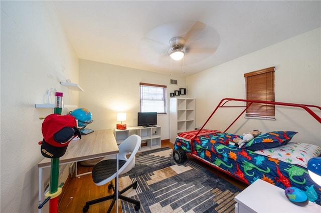 3037 Churchview, Baldwin Boro, PA 15227 - bedroom with wood finished floors, an office area, and a ceiling fan