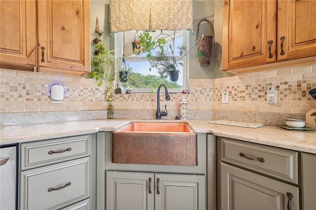 74 Quail Run, Unity Twp, PA 15601 - kitchen featuring tasteful backsplash, dishwasher, and light stone countertops