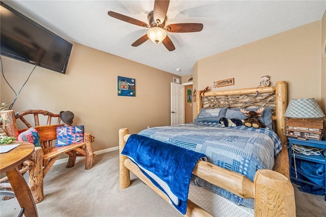 74 Quail Run, Unity Twp, PA 15601 - carpeted bedroom featuring baseboards and a ceiling fan
