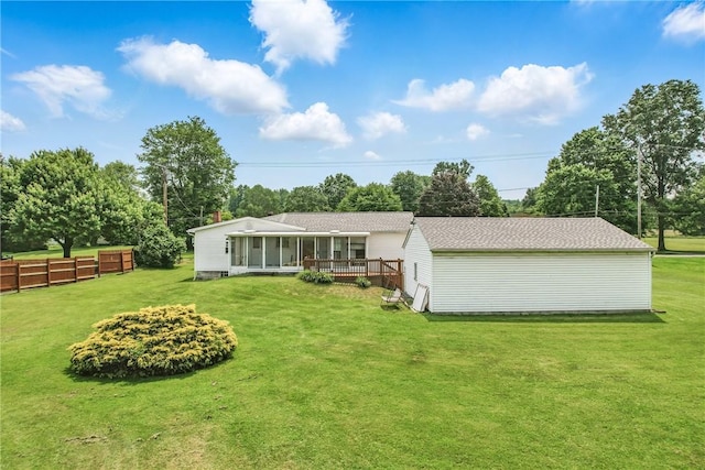 816 Wheatland Rd, Shenango Twp Mer, PA 16159 - back of property featuring a deck