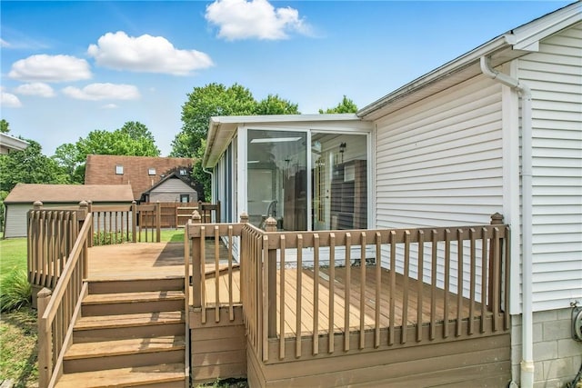 816 Wheatland Rd, Shenango Twp Mer, PA 16159 - deck with a sunroom