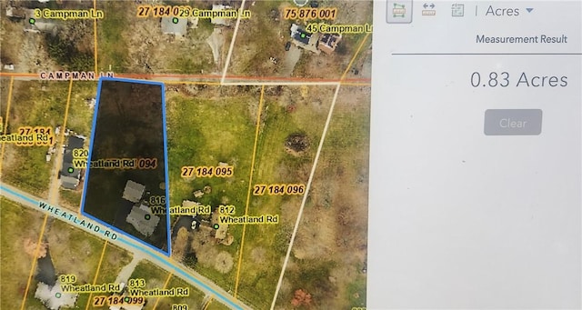 816 Wheatland Rd, Shenango Twp Mer, PA 16159 - aerial overview of property's location featuring property parcel outlined