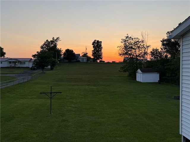 2193 Springhill Furnace Rd, Springhill Twp, PA 15478 - view of grassy yard featuring a storage shed