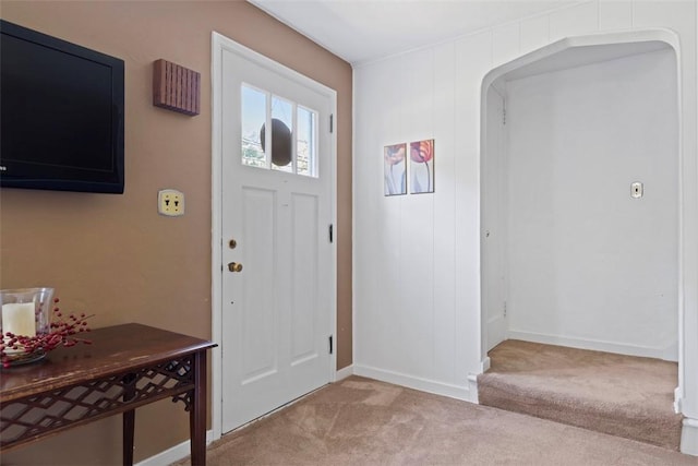190 Wexford Bayne, Pine Twp Nal, PA 15090 - entrance foyer featuring light carpet and arched walkways