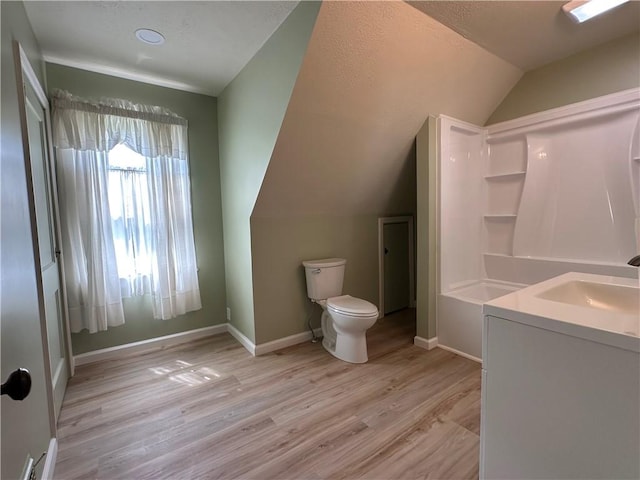 11637 State Route 85, Rayburn Twp, PA 16201 - bathroom featuring vaulted ceiling, wood finished floors, and vanity