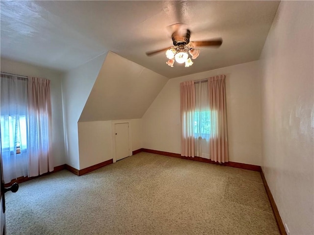 11637 State Route 85, Rayburn Twp, PA 16201 - bonus room with a ceiling fan, carpet, and lofted ceiling