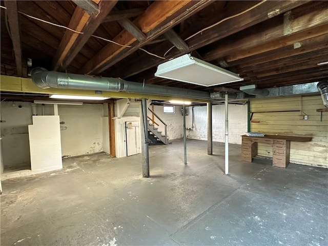 11637 State Route 85, Rayburn Twp, PA 16201 - unfinished basement with stairs