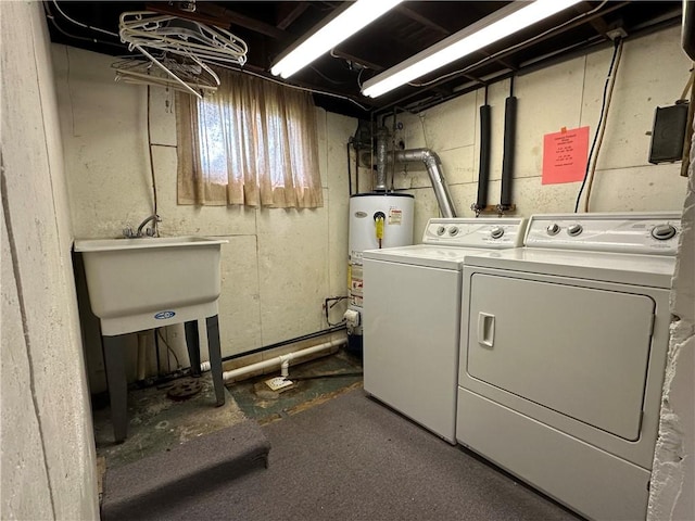 11637 State Route 85, Rayburn Twp, PA 16201 - laundry room with gas water heater and washer and dryer