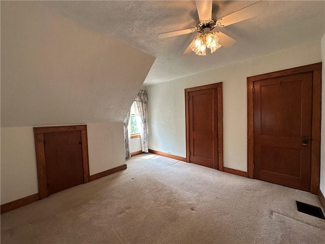11637 State Route 85, Rayburn Twp, PA 16201 - bonus room with a textured ceiling, light carpet, and a ceiling fan