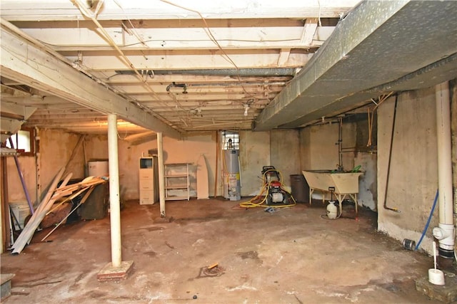140 Saint Joseph St, Mount Oliver, PA 15210 - unfinished below grade area featuring water heater and a sink