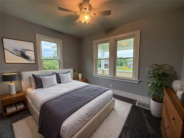 4352 Ellwood Rd, Wayne Twp Law, PA 16101 - carpeted bedroom with baseboards and ceiling fan