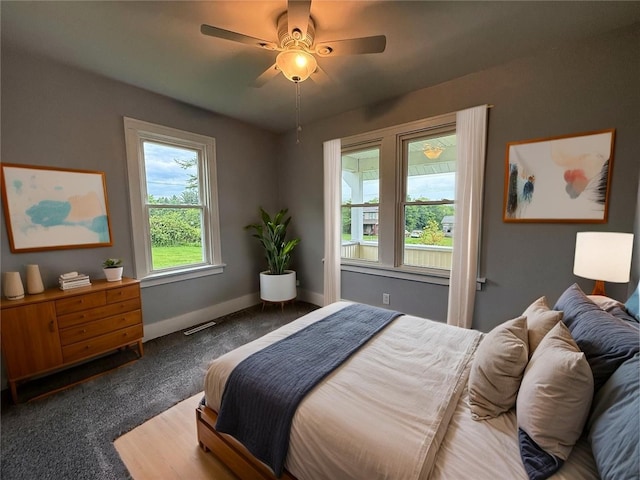 4352 Ellwood Rd, Wayne Twp Law, PA 16101 - bedroom with carpet flooring and a ceiling fan