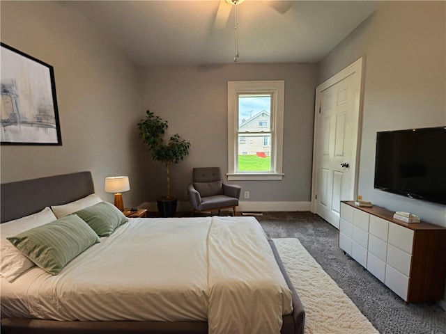 4352 Ellwood Rd, Wayne Twp Law, PA 16101 - carpeted bedroom with baseboards and ceiling fan