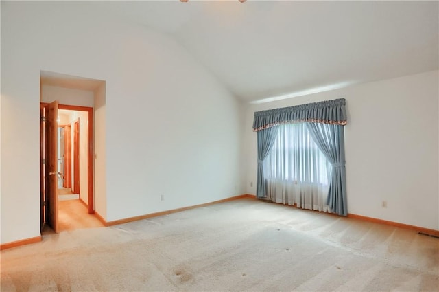 135 Jarod Dr, Moon/Crescent Twp, PA 15108 - carpeted spare room featuring vaulted ceiling and baseboards