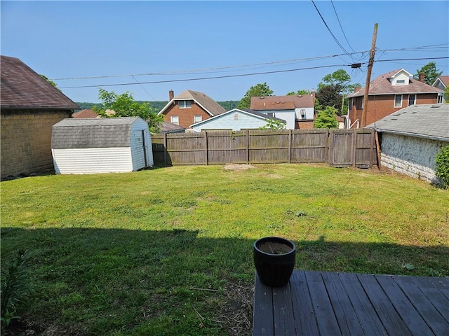 619 Ridge Ave, New Kensington, PA 15068 - fenced backyard with a storage shed and a residential view