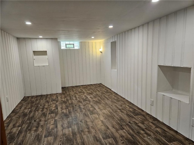 619 Ridge Ave, New Kensington, PA 15068 - below grade area with wood finished floors, recessed lighting, and wooden walls