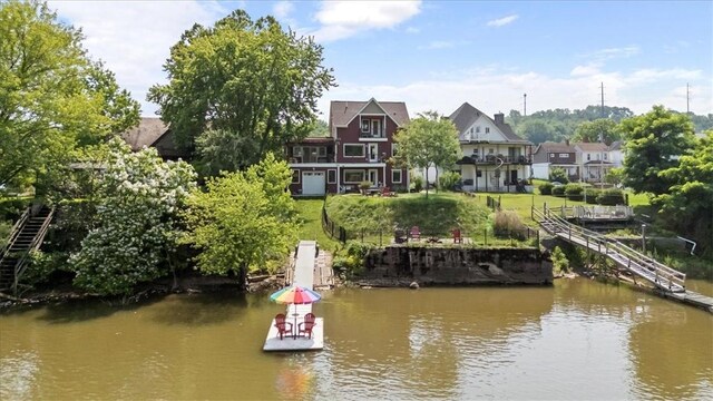 548 Penn St, Verona, PA 15147 - dock featuring a water view and stairs