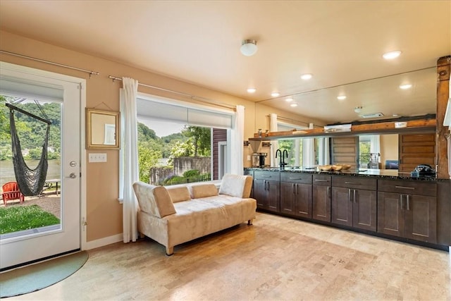 548 Penn St, Verona, PA 15147 - living area featuring recessed lighting and light wood-style floors