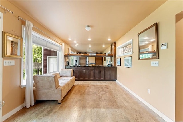 548 Penn St, Verona, PA 15147 - living room featuring light wood-type flooring and recessed lighting