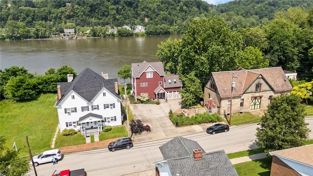 548 Penn St, Verona, PA 15147 - view from above of property with a nearby body of water and a forest