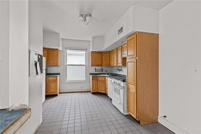 330 Jefferson Ave, City Of Washington, PA 15301 - kitchen with gas range gas stove and light tile patterned flooring