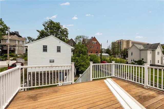 330 Jefferson Ave, City Of Washington, PA 15301 - wooden terrace featuring a residential view