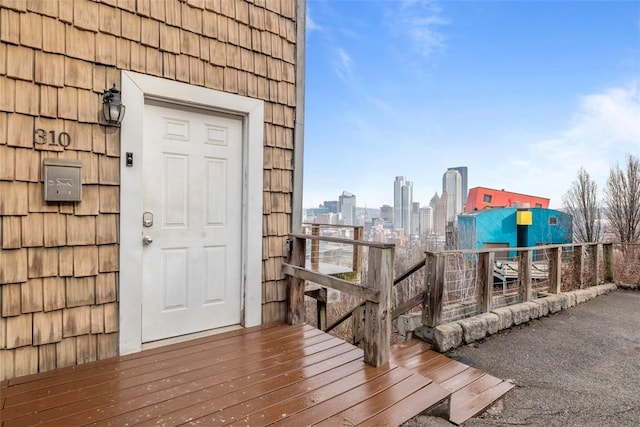 310 Cola St, Mt Washington, PA 15203 - property entrance featuring a skyline view