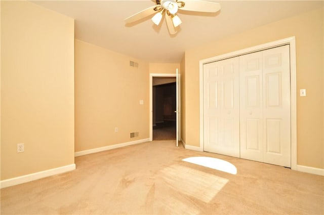 23 Naples Dr, North Union Twp, PA 15401 - unfurnished bedroom with light colored carpet, a closet, and ceiling fan