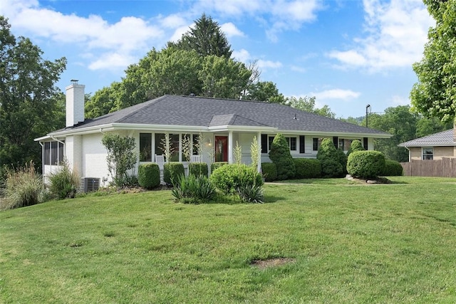95 Karen Dr, Buffalo Twp Wsh, PA 15301 - single story home with a chimney and brick siding