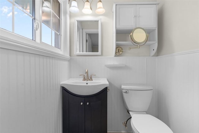 95 Karen Dr, Buffalo Twp Wsh, PA 15301 - bathroom featuring a wainscoted wall and vanity