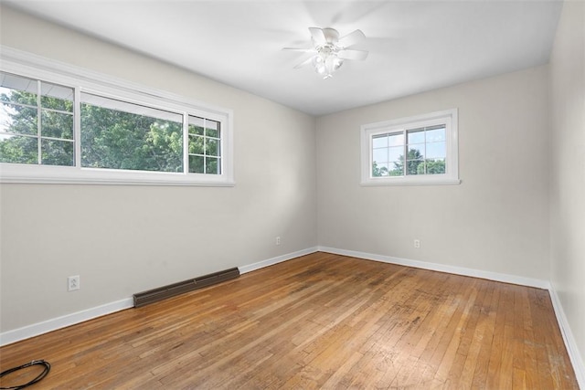 95 Karen Dr, Buffalo Twp Wsh, PA 15301 - spare room featuring healthy amount of natural light, wood-type flooring, and ceiling fan