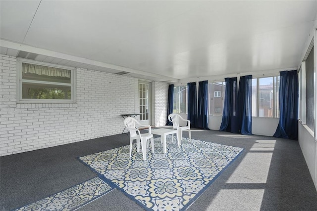 95 Karen Dr, Buffalo Twp Wsh, PA 15301 - sunroom / solarium with brick wall and carpet