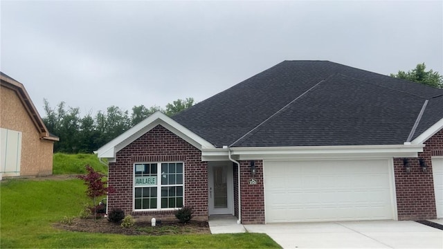 150 Shady River Blvd Unit 56A, Economy, PA 15005 - ranch-style house with brick siding, an attached garage, roof with shingles, and driveway