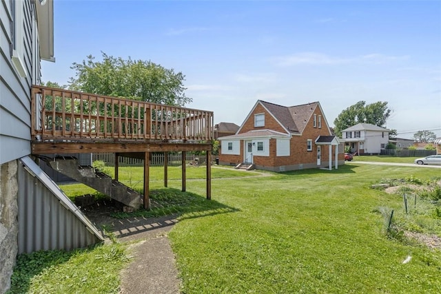 150 Frank St, Whitaker, PA 15120 - view of grassy yard with a wooden deck