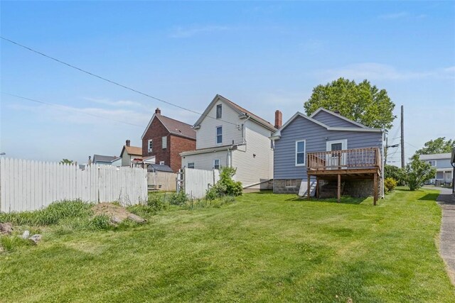 150 Frank St, Whitaker, PA 15120 - rear view of house featuring a wooden deck