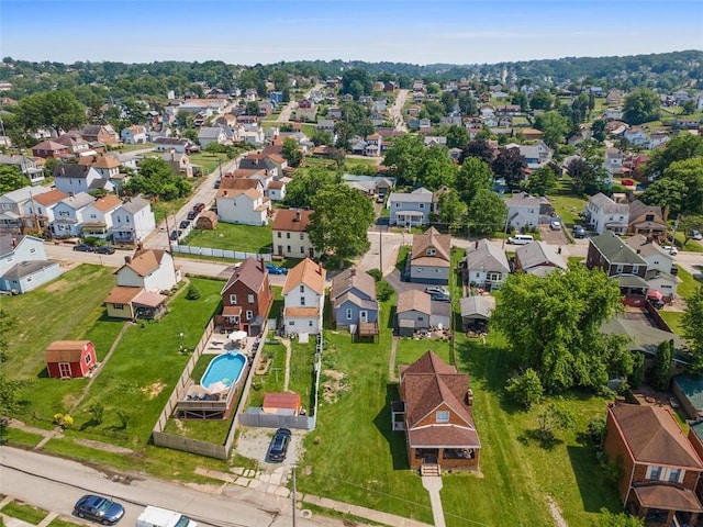 150 Frank St, Whitaker, PA 15120 - aerial perspective of suburban area with a pool area