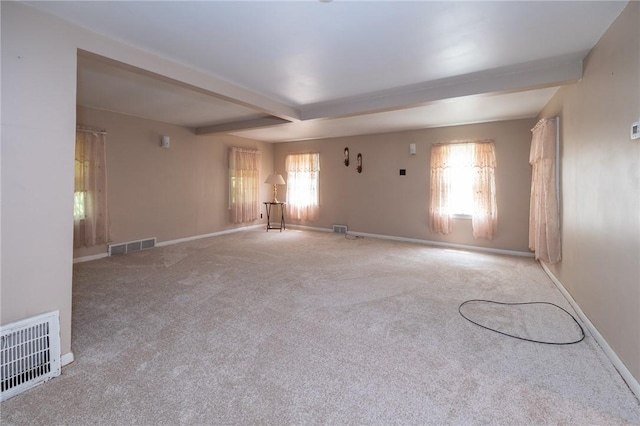 1539 Dime Rd, Parks Twp, PA 15690 - spare room with light carpet and beam ceiling