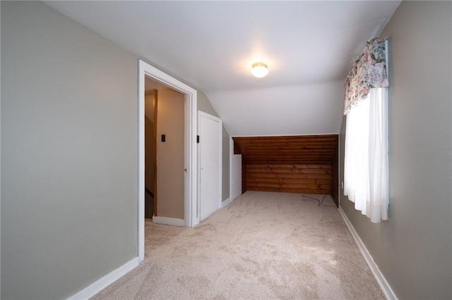 1539 Dime Rd, Parks Twp, PA 15690 - bonus room featuring carpet floors, vaulted ceiling, and wooden walls