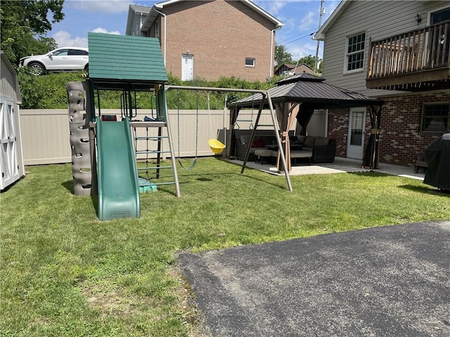 10240 Roseway Blvd, North Huntingdon, PA 15642 - view of play area featuring an outdoor hangout area, a gazebo, and a patio