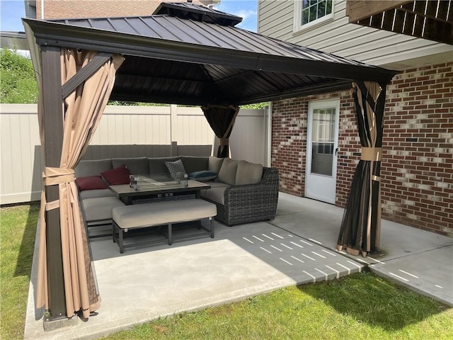 10240 Roseway Blvd, North Huntingdon, PA 15642 - view of patio with a gazebo and an outdoor hangout area