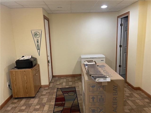 10240 Roseway Blvd, North Huntingdon, PA 15642 - kitchen with a paneled ceiling