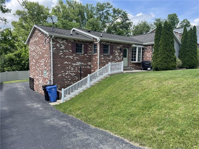 10240 Roseway Blvd, North Huntingdon, PA 15642 - ranch-style home with brick siding and a shingled roof