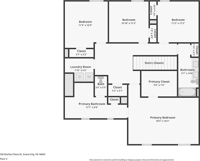 346 Leslie Farms Dr, Connoquenessing Boro, PA 16033 - view of floor plan / room layout
