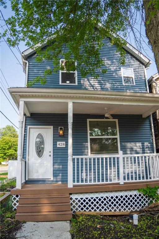 428 Donna, Garfield, PA 15224 - view of front of home with covered porch