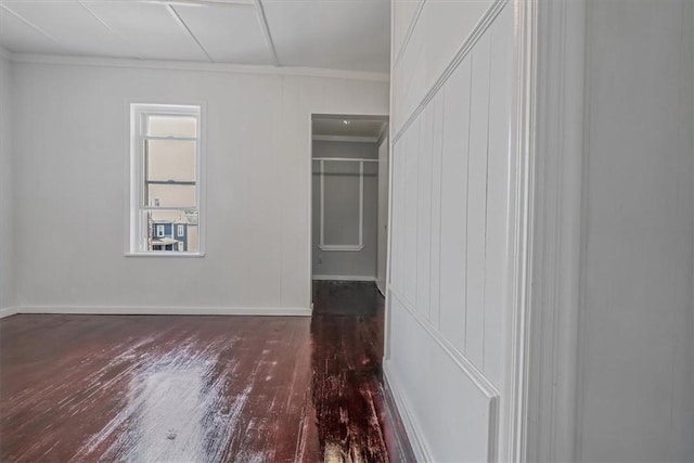 322 S Broadway St, Scottdale, PA 15683 - spare room featuring hardwood / wood-style floors and crown molding