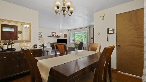 1657 Pembroke Dr, Pittsburgh, PA 15243 - dining space featuring a chandelier and dark wood finished floors