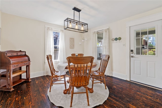 12091/2 Vance Ave, Coraopolis, PA 15108 - dining space with healthy amount of natural light, hardwood / wood-style flooring, and a chandelier
