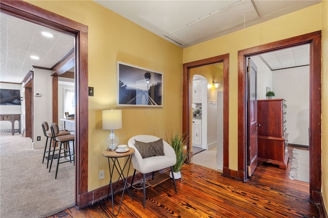 12091/2 Vance Ave, Coraopolis, PA 15108 - sitting room featuring recessed lighting and wood finished floors